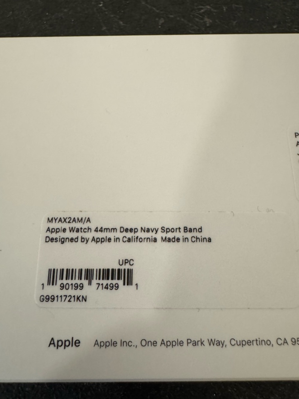 Dark Blue Silicone Apple 44mm Band - Picture 2 of 5